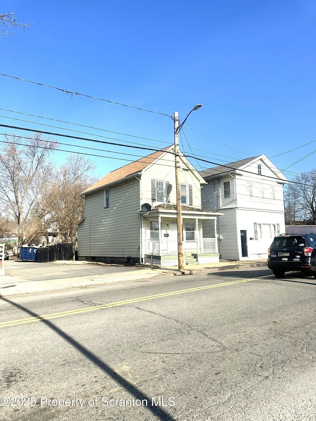 view of front of property with a porch