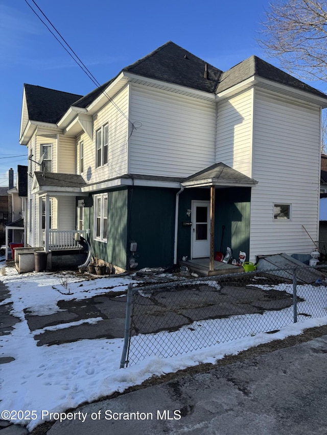 exterior space with covered porch