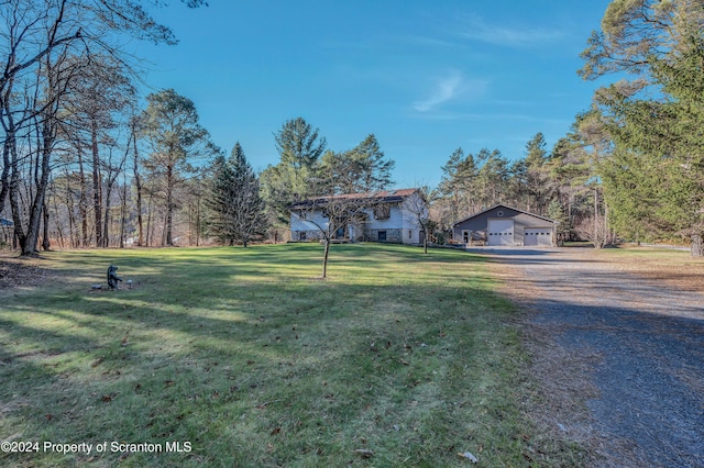 ranch-style home with a front yard