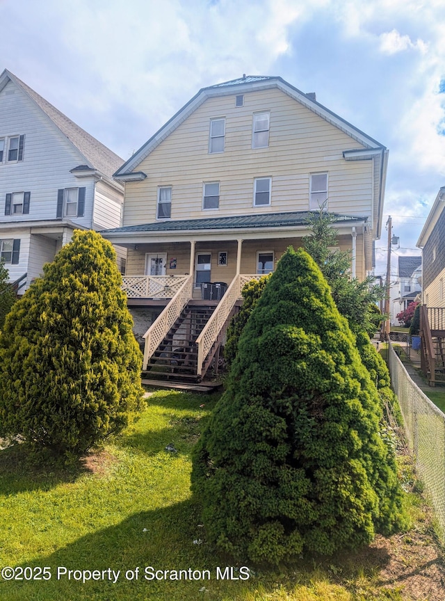 1110-1112 W Elm St, Scranton, PA 18504 - rear view of house with stairway