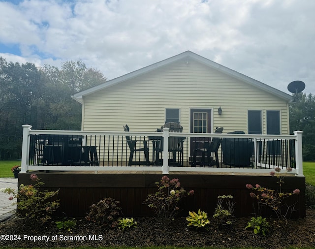 3365 Lake Of Meadows Rd, Little Meadows, PA 18830 - rear view of property featuring a deck