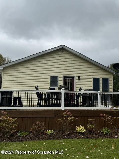 3365 Lake Of Meadows Rd, Little Meadows, PA 18830 - back of house with a deck