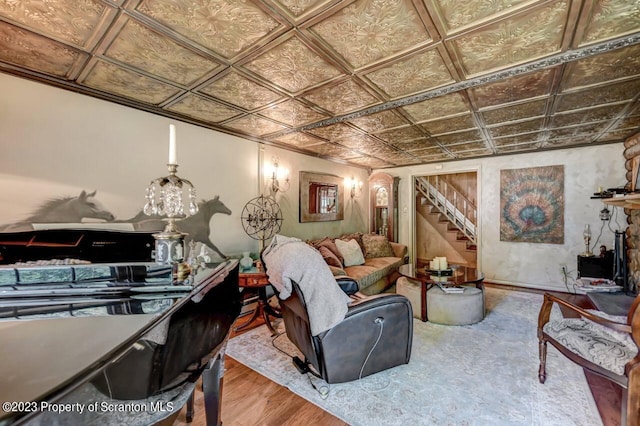 living room featuring hardwood / wood-style floors