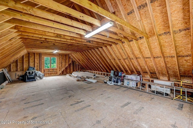 view of attic