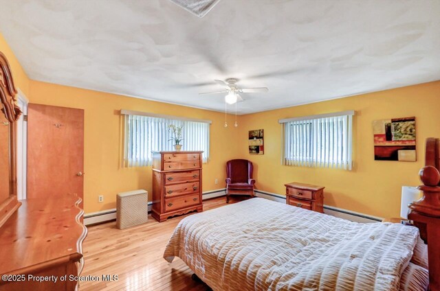 21 Leslie Dr, Scranton, PA 18505 - bedroom with baseboard heating and wood finished floors