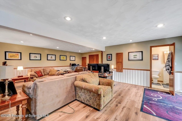 21 Leslie Dr, Scranton, PA 18505 - living room with light wood-style flooring and recessed lighting