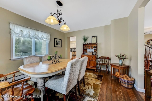 dining room featuring dark hardwood / wood-style floors