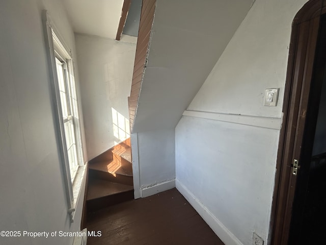 bonus room featuring dark wood-type flooring