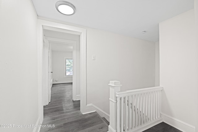 1303 Main St, Pittston, PA 18640 - hall with an upstairs landing and wood finished floors