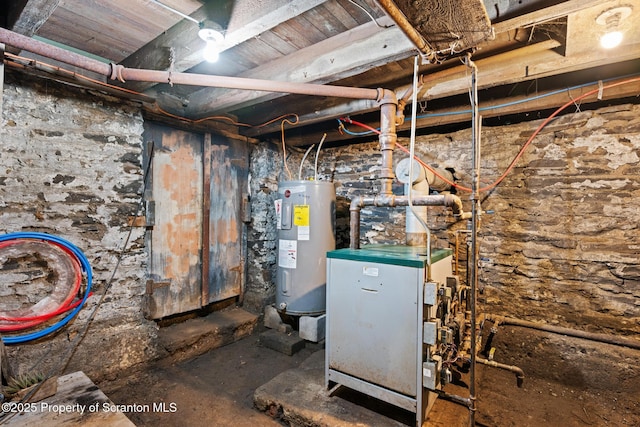 1303 Main St, Pittston, PA 18640 - utilities with electric water heater and a heating unit