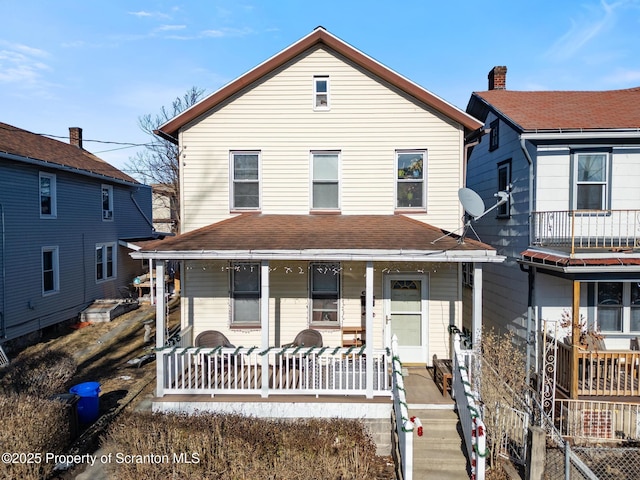 view of front of house featuring covered porch