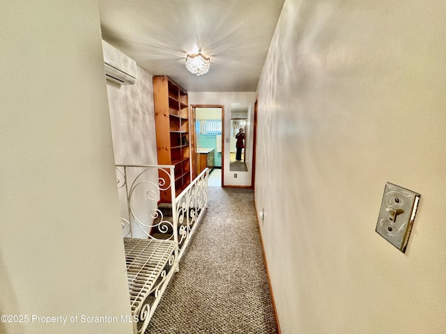 2052 Farr St 2050, Scranton, PA 18504 - hall featuring an AC wall unit and carpet