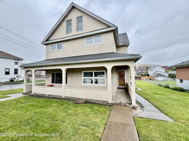 2052 Farr St 2050, Scranton, PA 18504 - view of front of property featuring stucco siding and a porch
