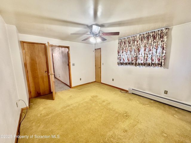 2052 Farr St 2050, Scranton, PA 18504 - unfurnished bedroom featuring light colored carpet, baseboards, and baseboard heating