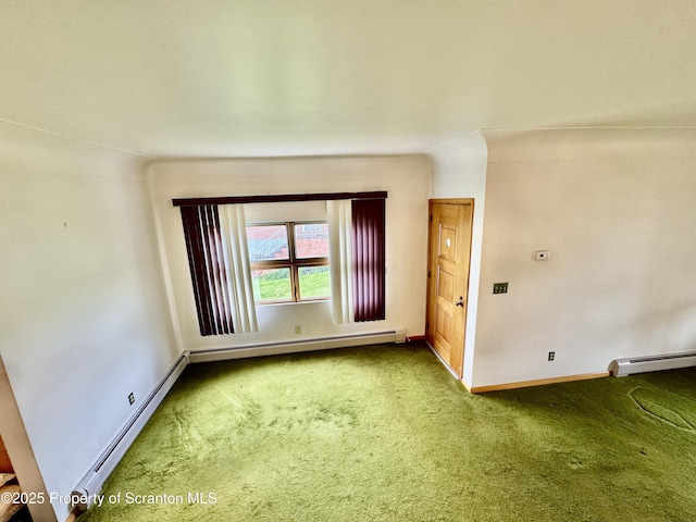 2052 Farr St 2050, Scranton, PA 18504 - unfurnished room featuring carpet flooring, baseboards, and a baseboard heating unit