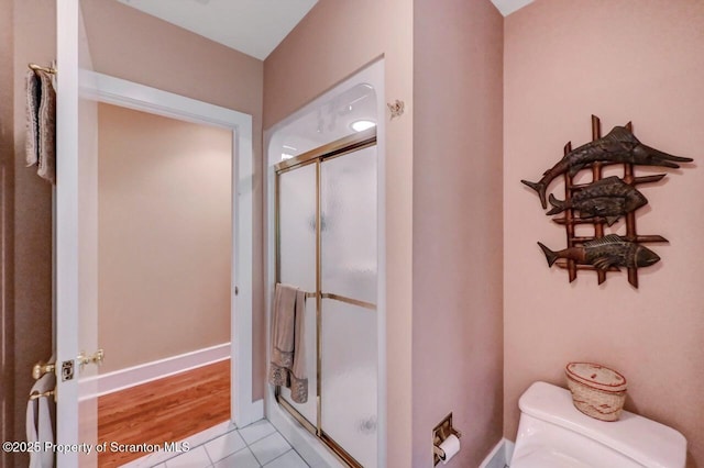 119 Glenmaura Dr, Moosic, PA 18507 - bathroom with a shower stall and tile patterned flooring