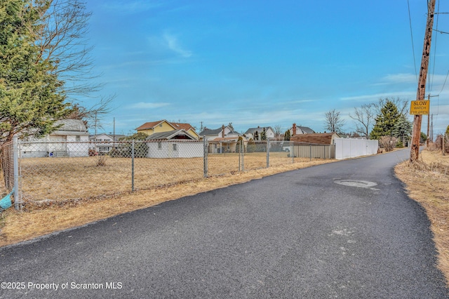 view of street with a residential view