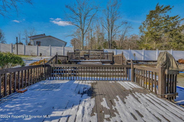 view of wooden deck