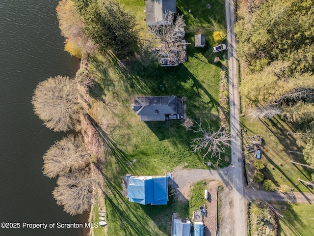 272 Lake Blvd, Clifford Twp, PA 18470 - birds eye view of property featuring a water view
