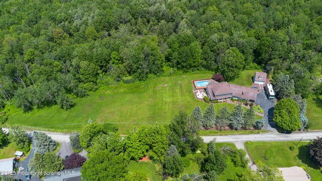 73 Quinton Rd, Scott Twp, PA 18447 - aerial overview of property's location featuring a forest