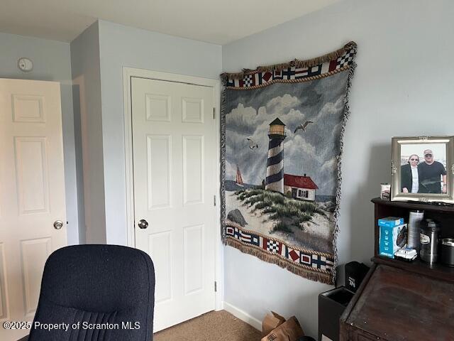 view of carpeted office