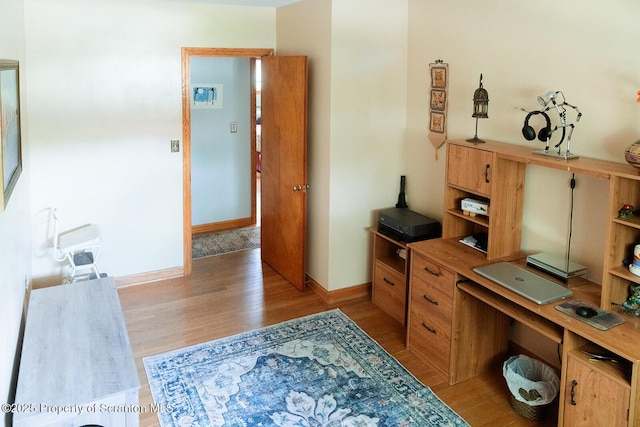 118 Howard St, Old Forge, PA 18518 - office area with light wood-type flooring and baseboards