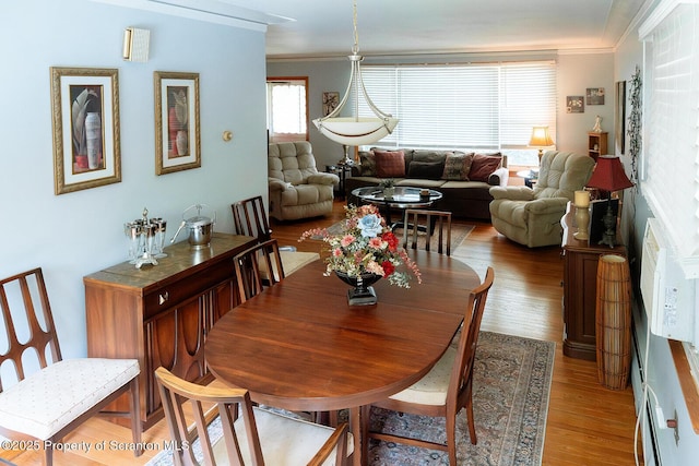118 Howard St, Old Forge, PA 18518 - dining space with crown molding and wood finished floors