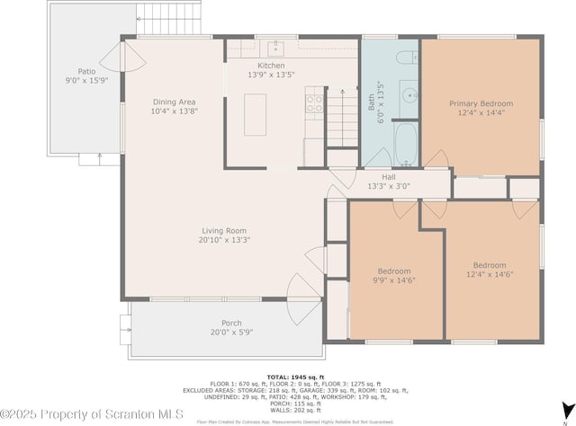 118 Howard St, Old Forge, PA 18518 - view of home floor plan