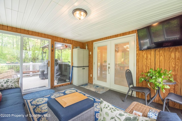 210 Willow Dr, Jefferson Twp, PA 18436 - sunroom / solarium featuring french doors