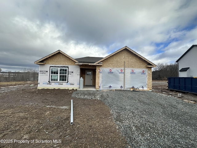 property under construction featuring a garage