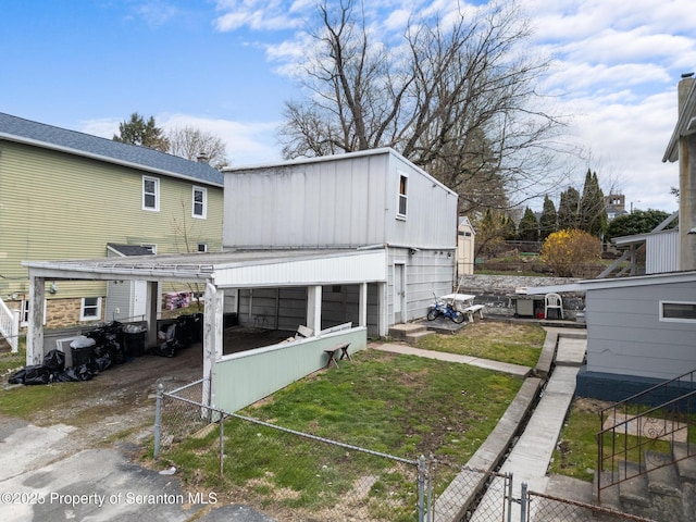 view of property exterior with fence