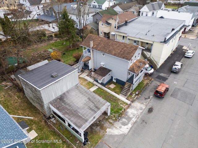 aerial view with a residential view