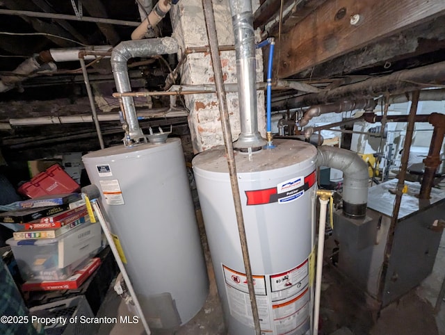 846 Capouse Ave, Scranton, PA 18509 - utility room with gas water heater