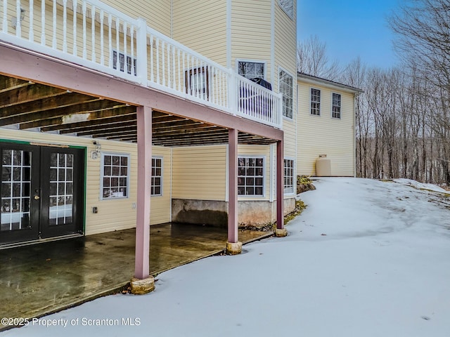 view of home's exterior featuring french doors