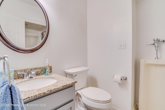 bathroom featuring toilet and vanity