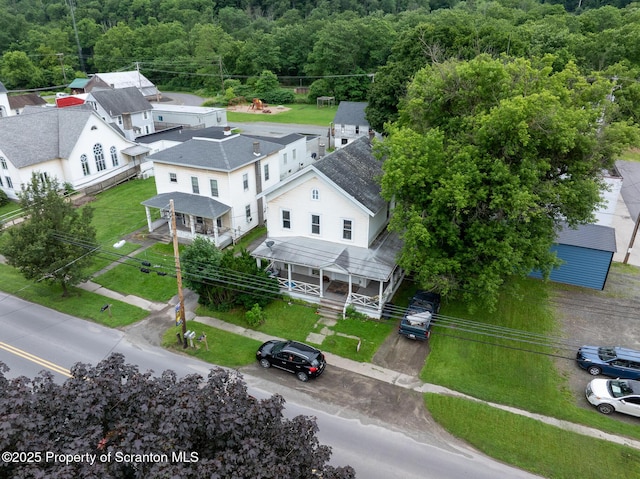 989 Main St, New Milford, PA 18834 - drone / aerial view of a heavily wooded area