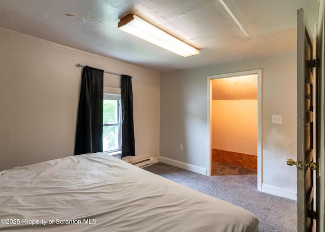 989 Main St, New Milford, PA 18834 - carpeted bedroom featuring a baseboard radiator