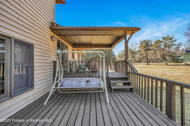 view of wooden deck