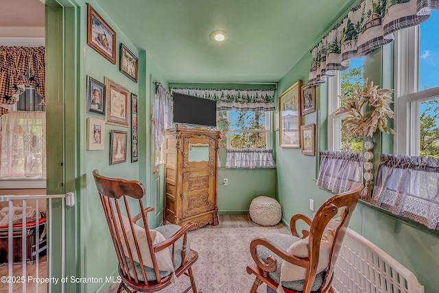 2230 Birney Ave, Scranton, PA 18505 - living area featuring healthy amount of natural light, wood finished floors, baseboards, and recessed lighting