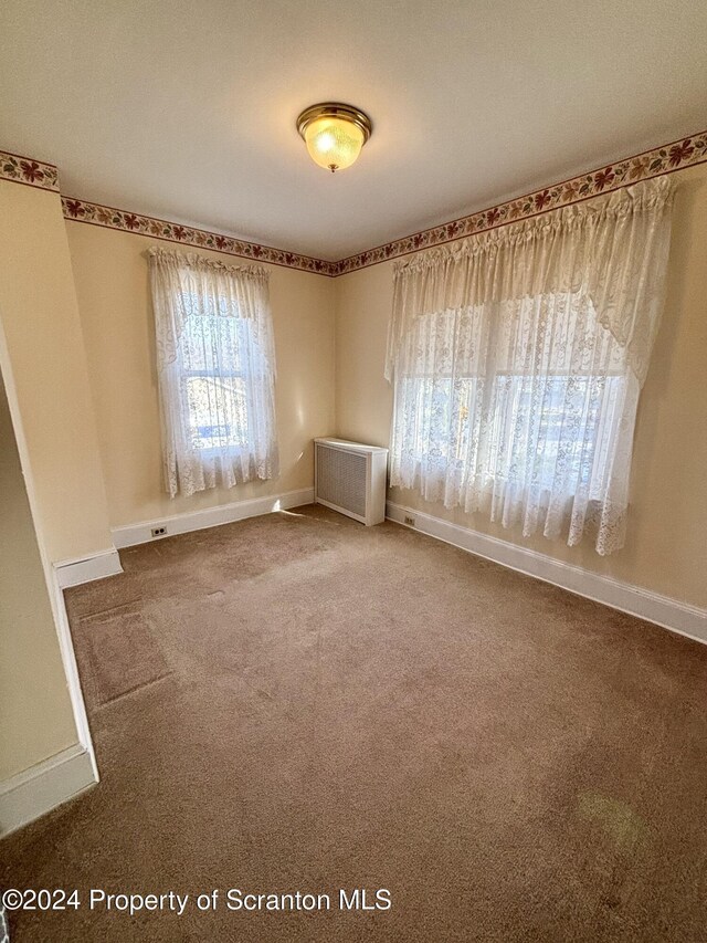 view of carpeted empty room