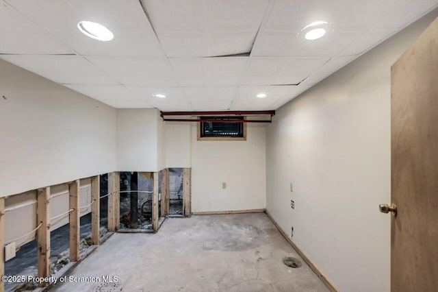 908 Prescott Ave, Scranton, PA 18510 - finished basement with recessed lighting and a paneled ceiling