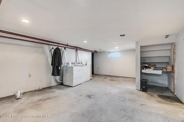 908 Prescott Ave, Scranton, PA 18510 - garage featuring recessed lighting and washing machine and dryer