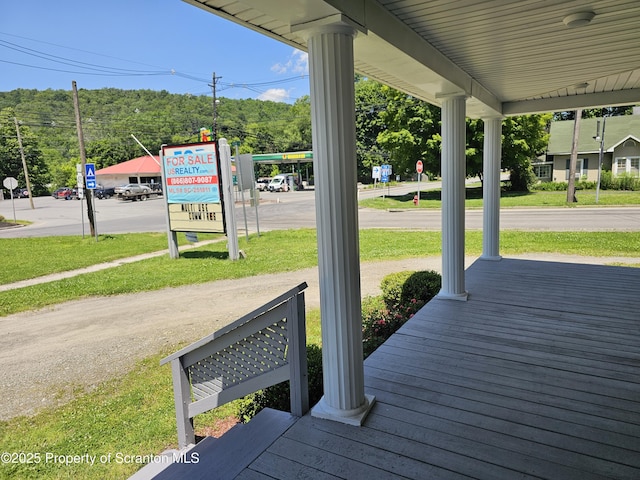 464 Main St, New Milford, PA 18834 - view of wooden porch