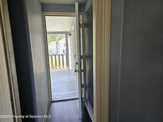 464 Main St, New Milford, PA 18834 - entryway with wood finished floors and baseboards