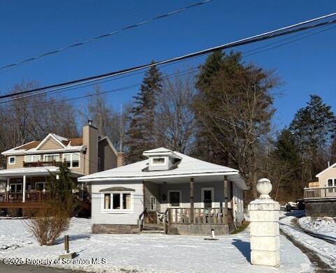 view of front of house with covered porch