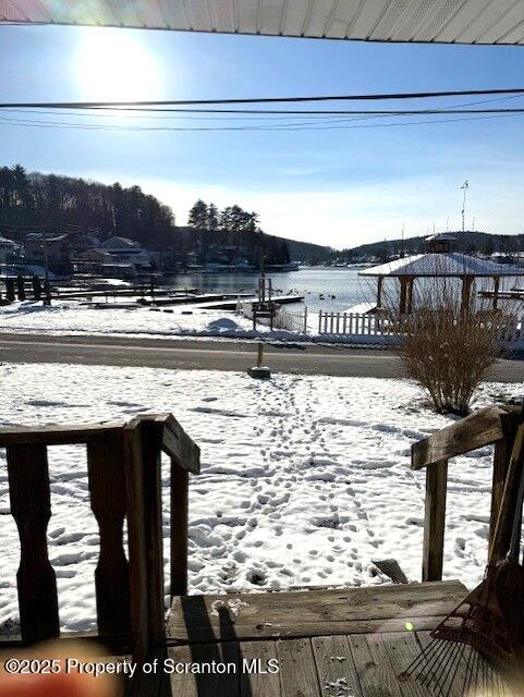 view of dock area