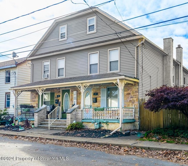 view of front facade with covered porch