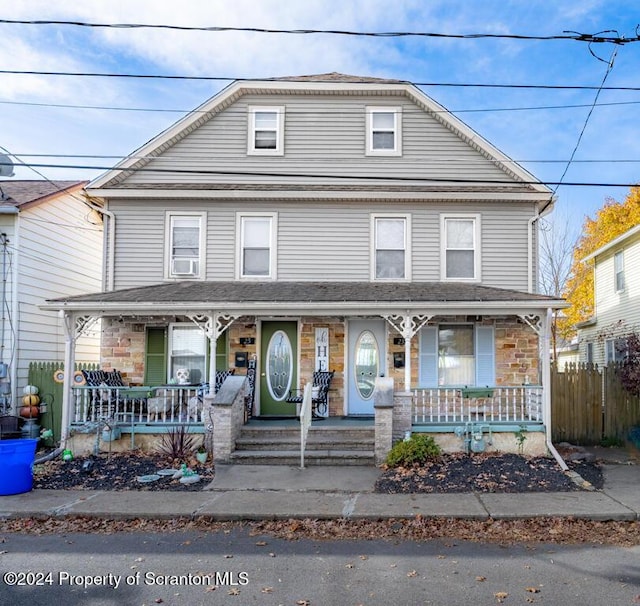 view of front of house with covered porch