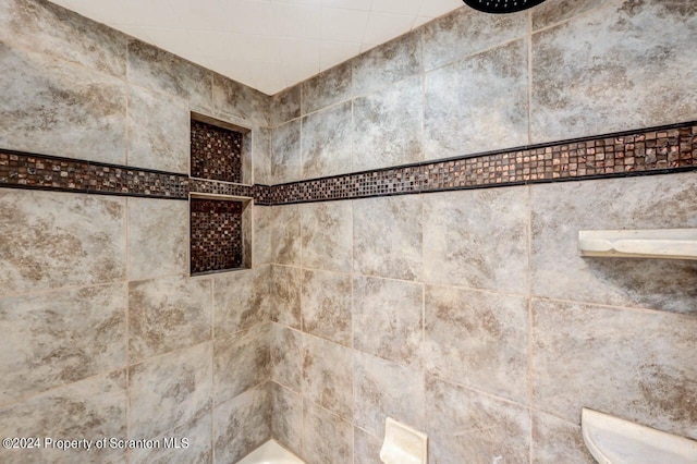 room details featuring tiled shower