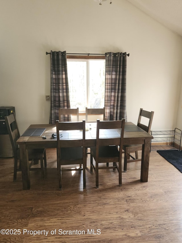 2258 Northgate Ct S Unit 16, Lake Ariel, PA 18436 - dining area with wood finished floors and lofted ceiling